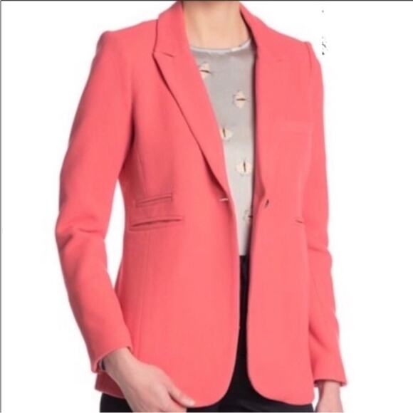 Philosophy Blazer / Honeycomb Fabric / Size 8 / Coral